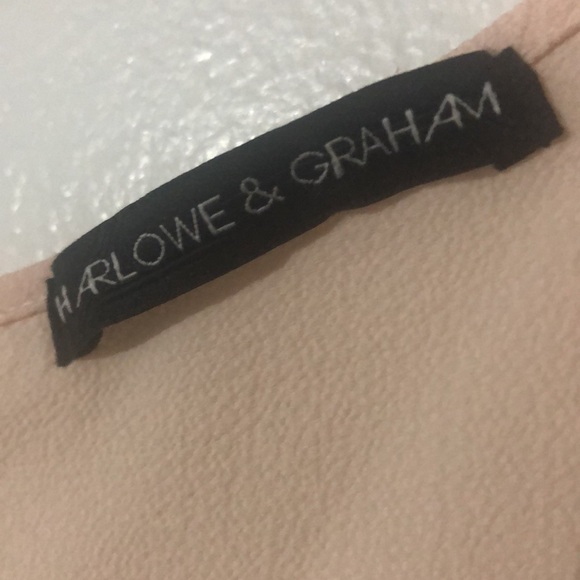 Harlowe & Graham Peach Color High Low Blouse - Picture 5 of 6